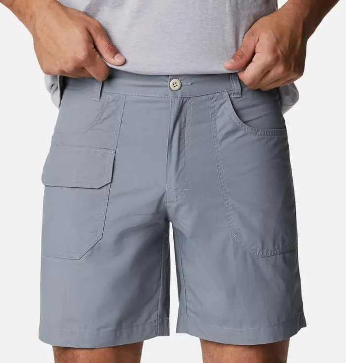 Washed Out Cargo Shorts Grey Ash Mens Columbia Sportswear Shorts