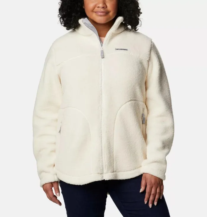 West Bend Full Zip Fleece Jacket 8211 Plus Size Chalk Womens Columbia Sportswear Jackets and Vests