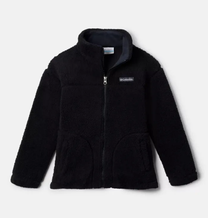West Bend Full Zip Fleece Jacket Black Kids Columbia Sportswear Fleece