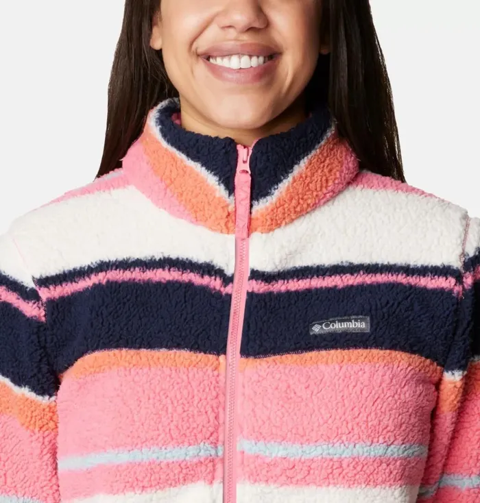 West Bend Full Zip Fleece Jacket Camellia Rose Serendipity Stripe Womens Columbia Sportswear Jackets and Vests West Bend Full Zip Fleece Jacket Camellia Rose Serendipity Stripe Womens Columbia Sportswear Jackets and Vests
