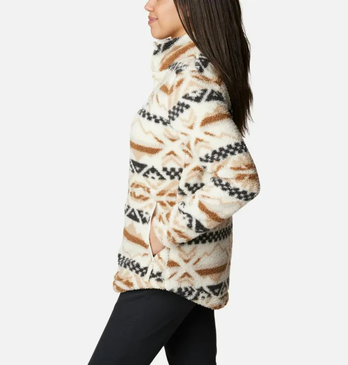 West Bend Full Zip Fleece Jacket Chalk Checkered Peaks Womens Columbia Sportswear Jackets and Vests West Bend Full Zip Fleece Jacket Chalk Checkered Peaks Womens Columbia Sportswear Jackets and Vests
