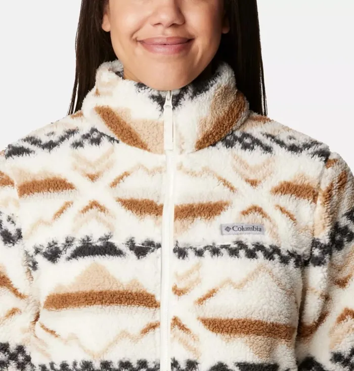 West Bend Full Zip Fleece Jacket Chalk Checkered Peaks Womens Columbia Sportswear Jackets and Vests West Bend Full Zip Fleece Jacket Chalk Checkered Peaks Womens Columbia Sportswear Jackets and Vests