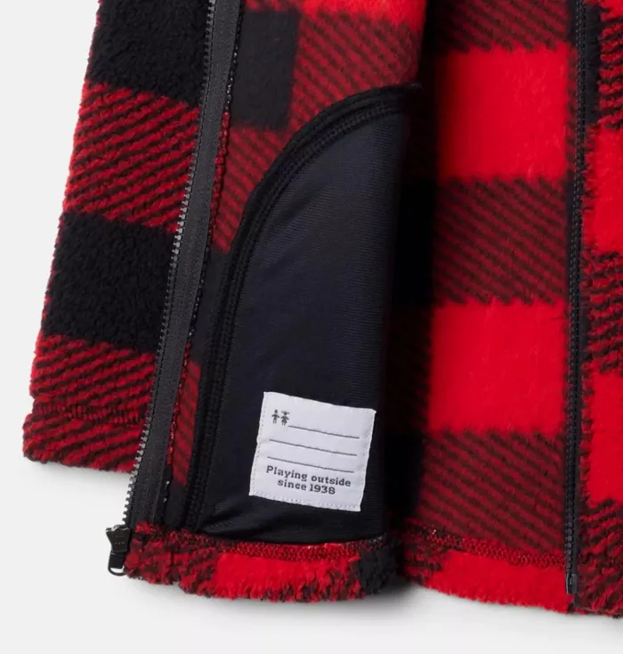 West Bend Full Zip Fleece Jacket Red Lily Check Kids Columbia Sportswear Fleece West Bend Full Zip Fleece Jacket Red Lily Check Kids Columbia Sportswear Fleece
