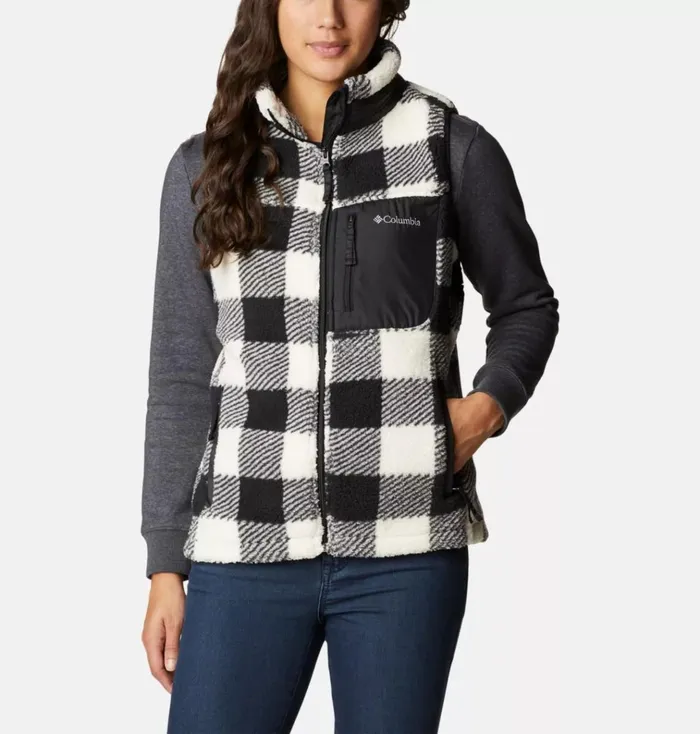 West Bend Vest Chalk Check Print Womens Columbia Sportswear Vests