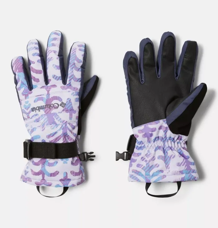 Whirlibird II Ski Gloves Gumdrop Conifers Nocturnal Kids Columbia Sportswear Gloves