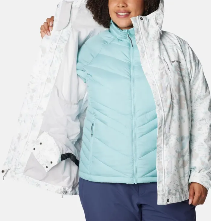 Whirlibird IV Interchange Jacket 8211 Plus Size White Flurries Print Womens Columbia Sportswear 3in1 Interchange Whirlibird IV Interchange Jacket 8211 Plus Size White Flurries Print Womens Columbia Sportswear 3in1 Interchange