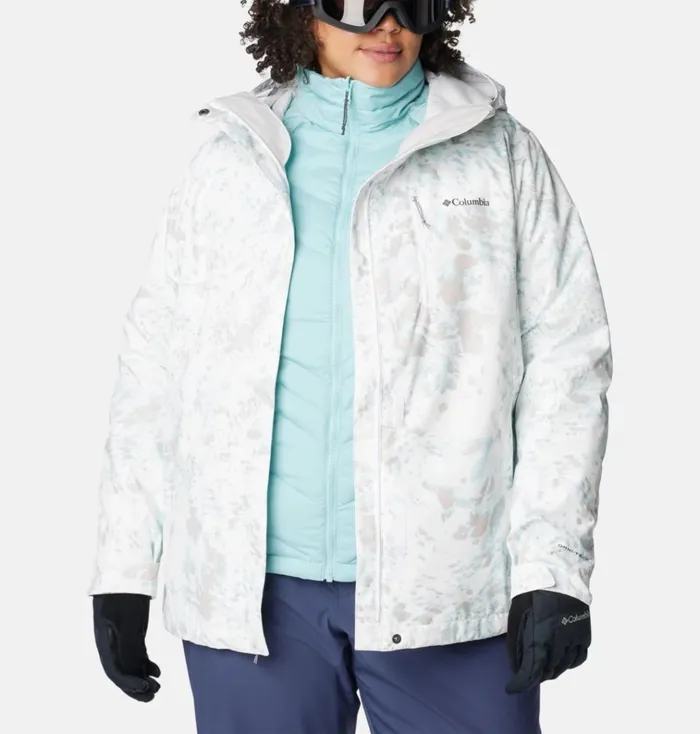 Whirlibird IV Interchange Jacket 8211 Plus Size White Flurries Print Womens Columbia Sportswear 3in1 Interchange Whirlibird IV Interchange Jacket 8211 Plus Size White Flurries Print Womens Columbia Sportswear 3in1 Interchange