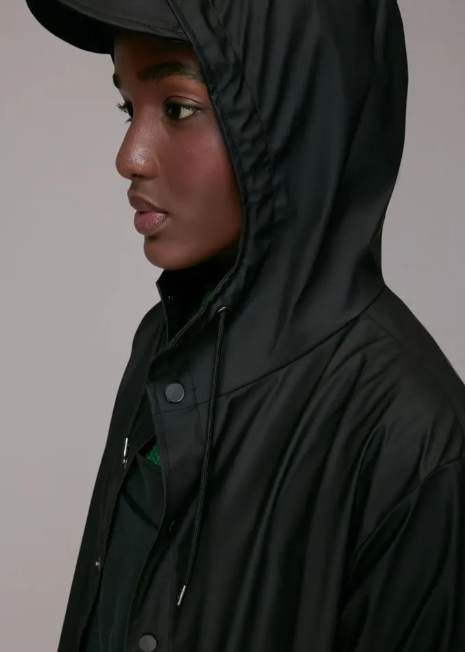 Whistles Coats and Jackets Black Rains Long Jacket 8211 Women