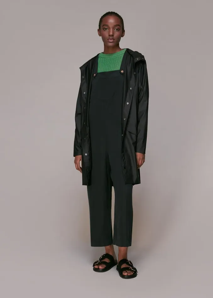 Whistles Coats and Jackets Black Rains Long Jacket 8211 Women