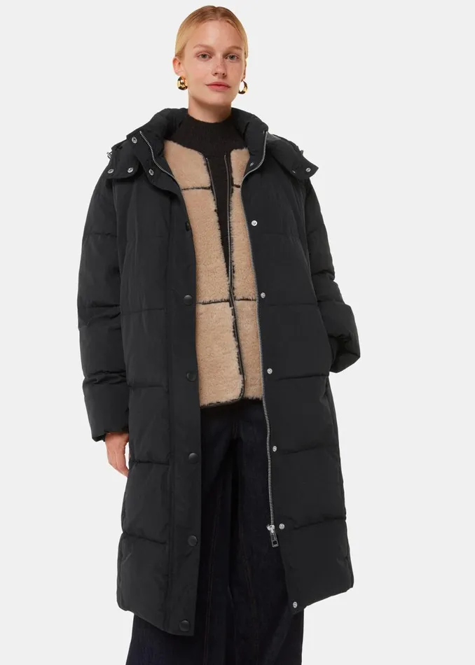 Whistles Coats and Jackets Black Una Puffa Coat 8211 Women