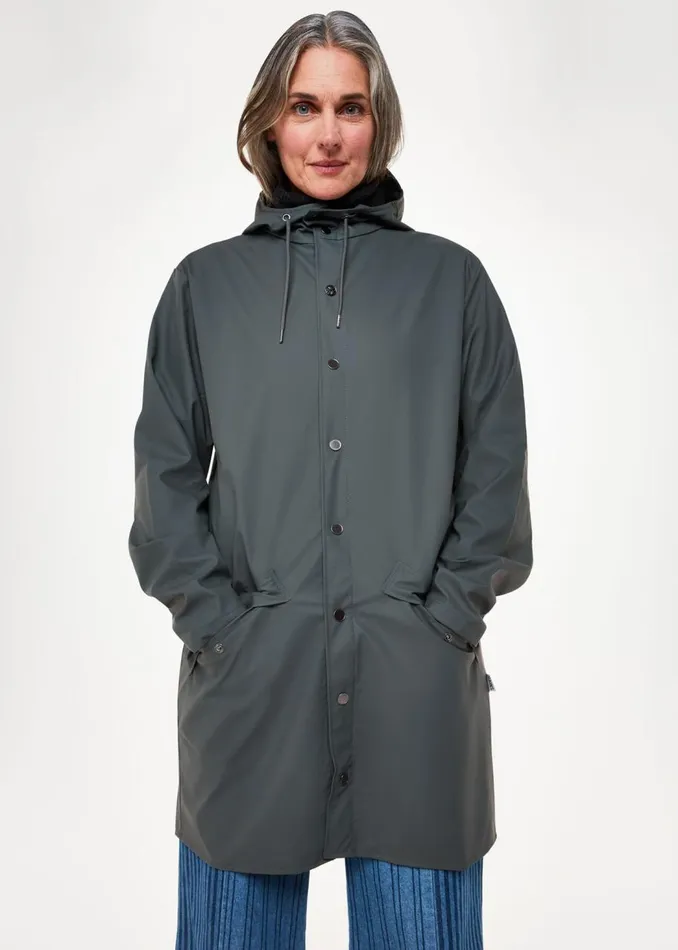 Whistles Coats and Jackets Dark Grey Rains Long Jacket 8211 Women