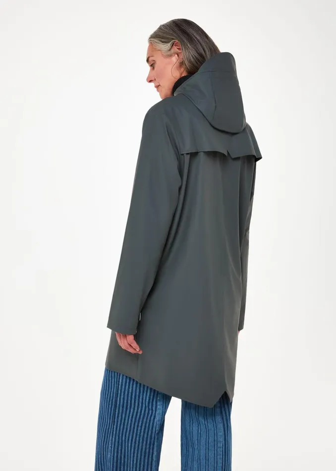 Whistles Coats and Jackets Dark Grey Rains Long Jacket 8211 Women
