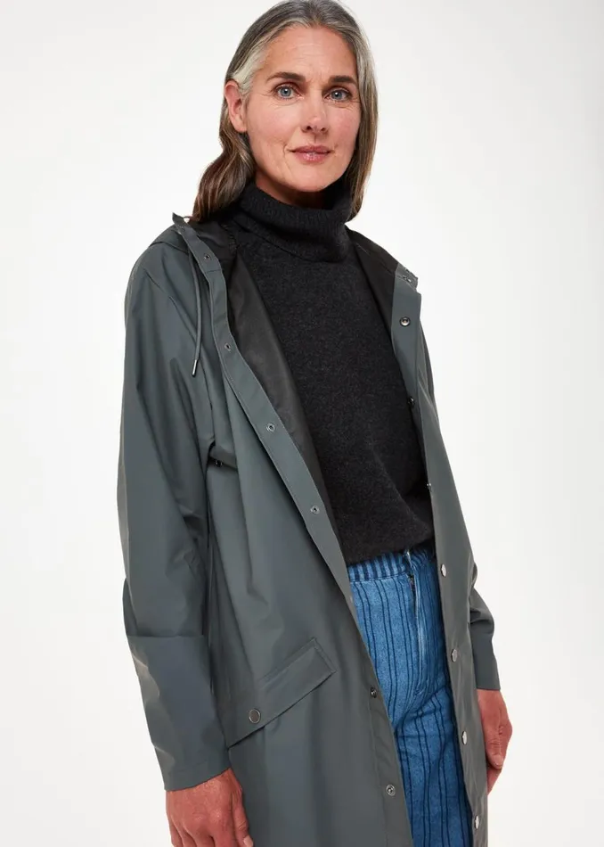 Whistles Coats and Jackets Dark Grey Rains Long Jacket 8211 Women
