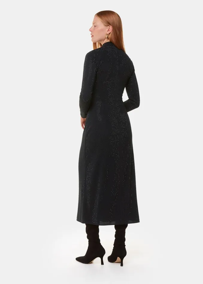 Whistles Dresses Black Hot Fix Jersey Midi Dress 8211 Women