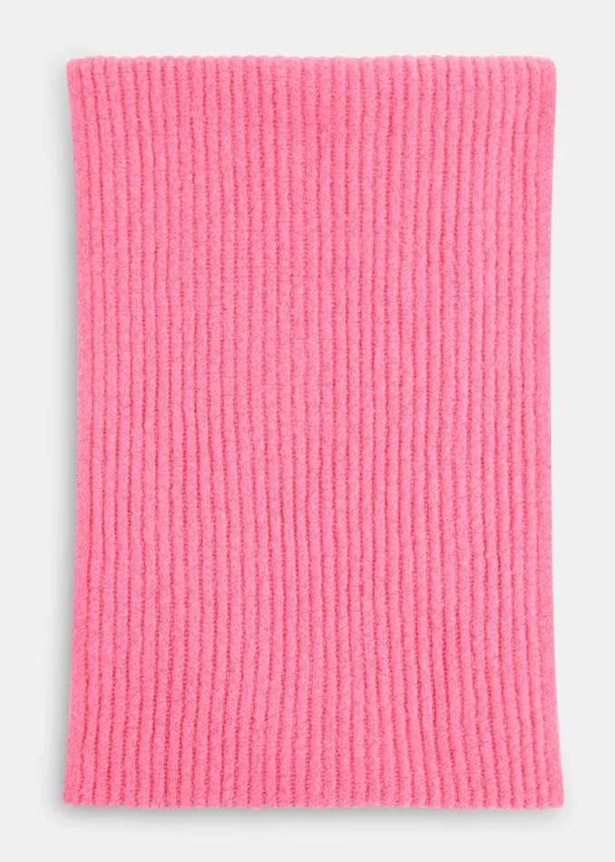 Whistles Hats Gloves and Scarves Pink Wool Mix Rib Scarf 8211 Women