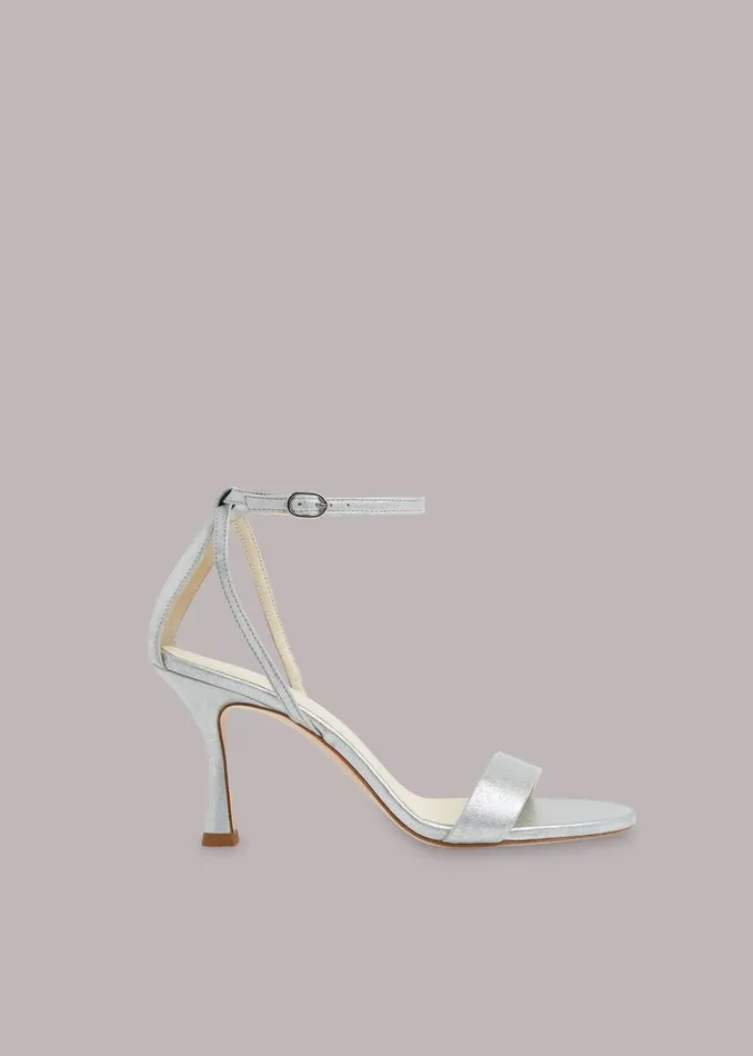 Whistles Heels Silver Allie Wedding Sandal 8211 Women