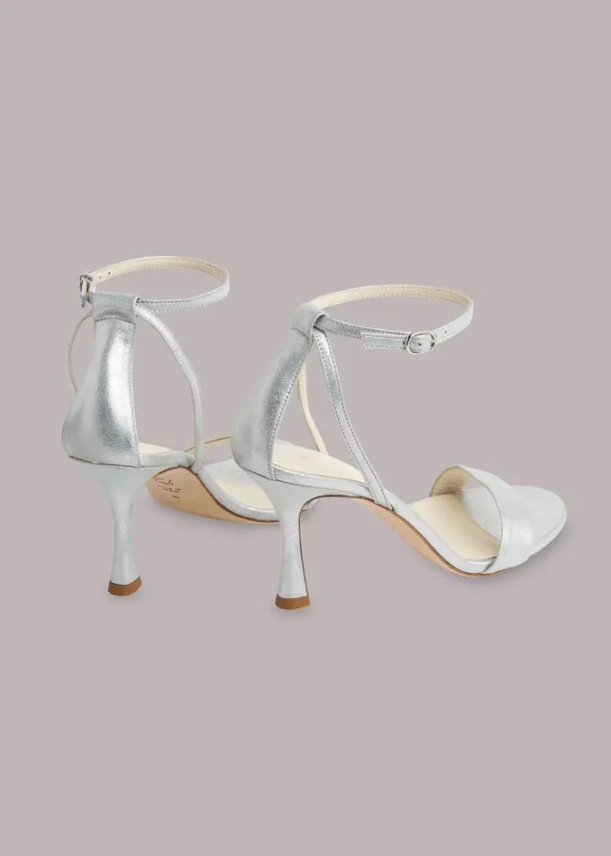 Whistles Heels Silver Allie Wedding Sandal 8211 Women