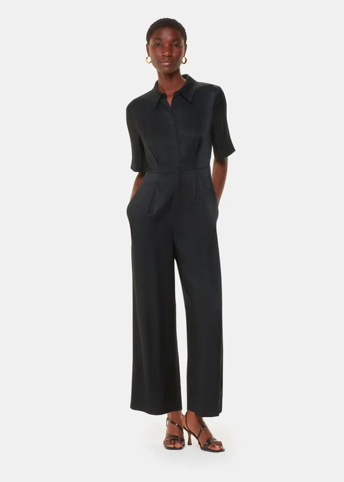 Whistles Jumpsuits Black Edina Jumpsuit 8211 Women