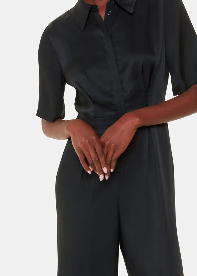 Whistles Jumpsuits Black Edina Jumpsuit 8211 Women