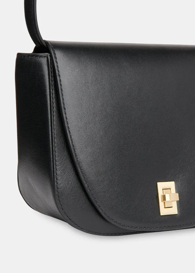 Whistles Leather Black Carlota Turnlock Satchel 8211 Women