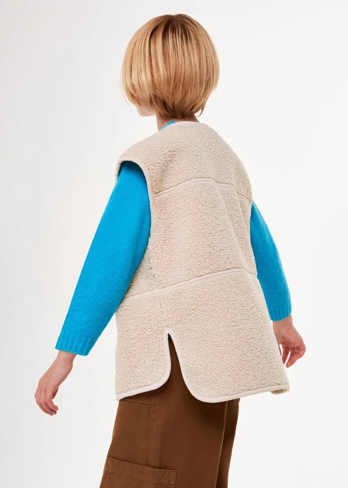 Whistles Mini Me Ivory Billie Fleece Gilet 8211 Kids