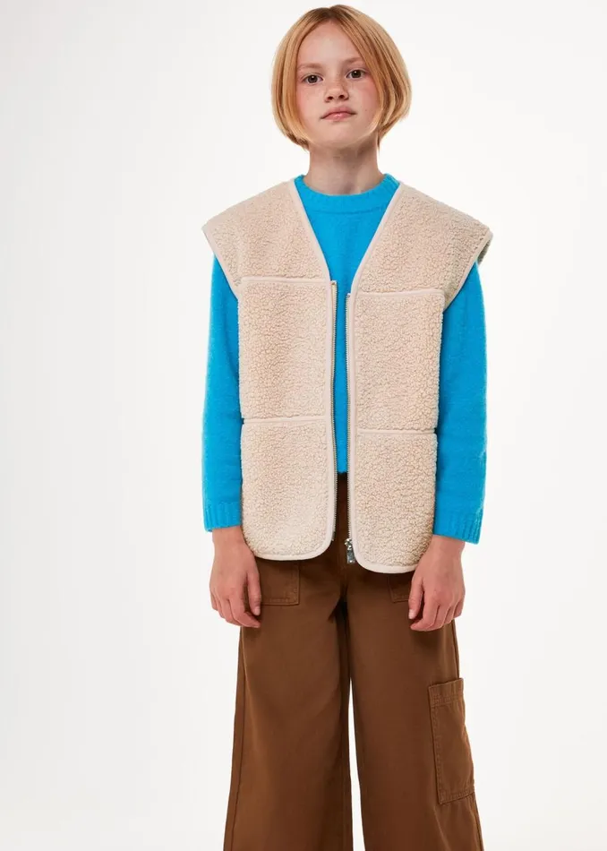 Whistles Mini Me Ivory Billie Fleece Gilet 8211 Kids