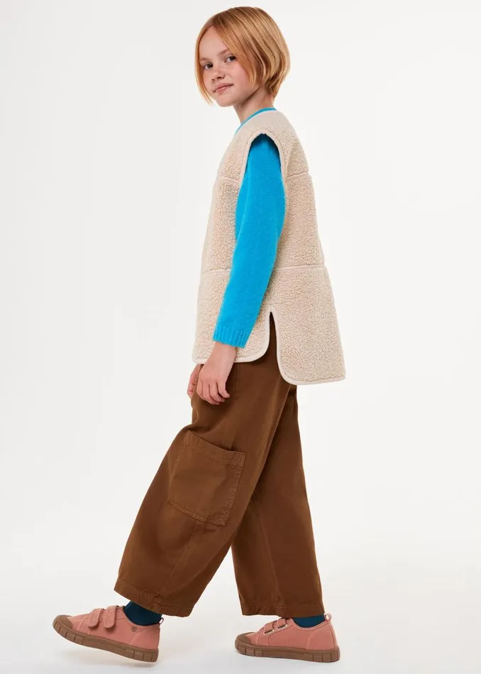 Whistles Mini Me Ivory Billie Fleece Gilet 8211 Kids