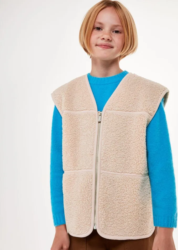 Whistles Mini Me Ivory Billie Fleece Gilet 8211 Kids