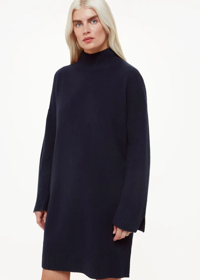 Whistles Petite Dresses and Jumpsuits Navy Petite Amelia Wool Knitted Dress 8211 Women