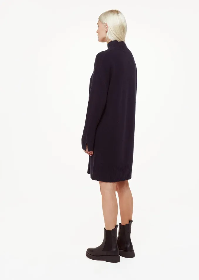 Whistles Petite Dresses and Jumpsuits Navy Petite Amelia Wool Knitted Dress 8211 Women