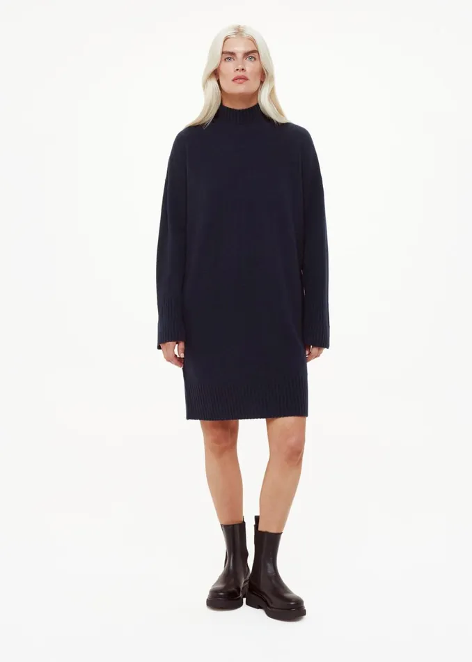 Whistles Petite Dresses and Jumpsuits Navy Petite Amelia Wool Knitted Dress 8211 Women