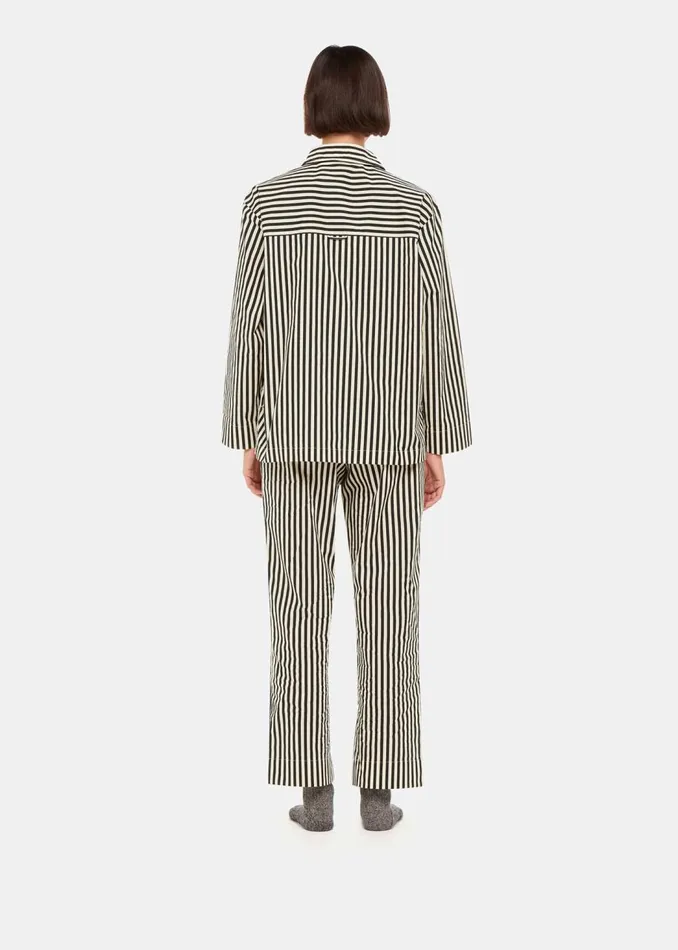 Whistles Pyjamas Black Cotton Stripe Pyjama Bottom 8211 Women
