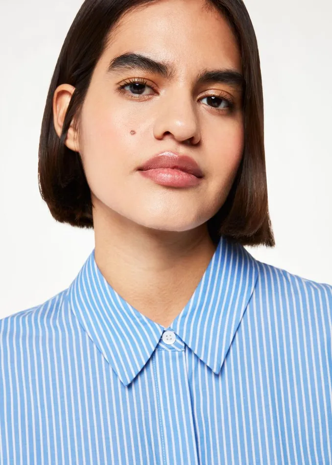 Whistles Tops Blue Stripe Oversized Shirt 8211 Women