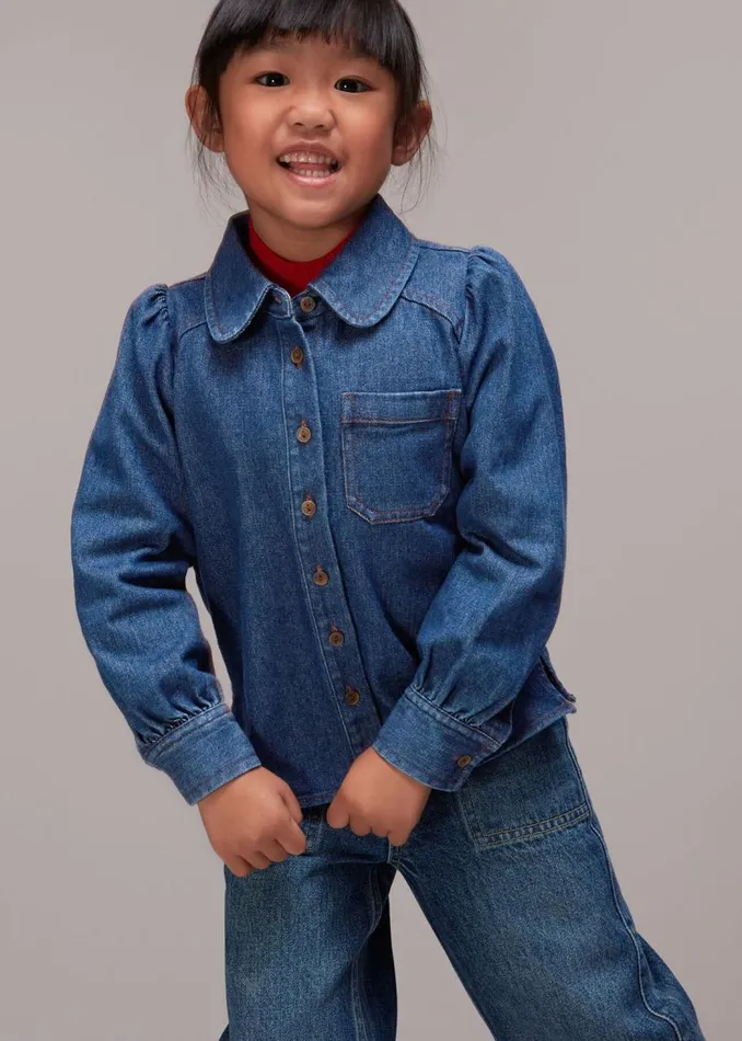 Whistles Tops Denim Hazel Denim Shirt 8211 Kids
