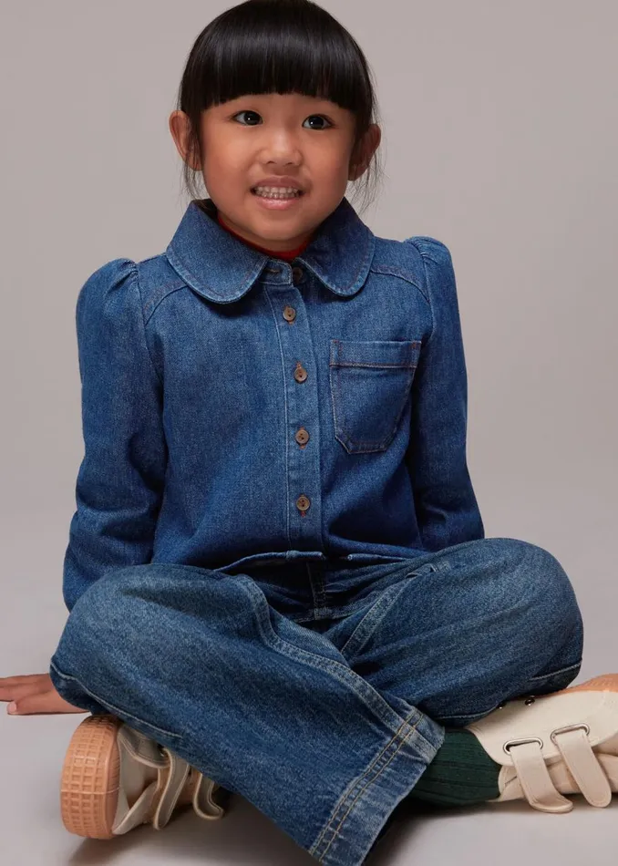 Whistles Tops Denim Hazel Denim Shirt 8211 Kids