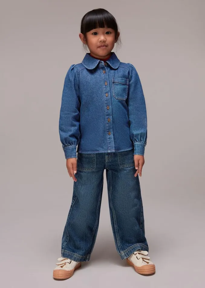Whistles Tops Denim Hazel Denim Shirt 8211 Kids