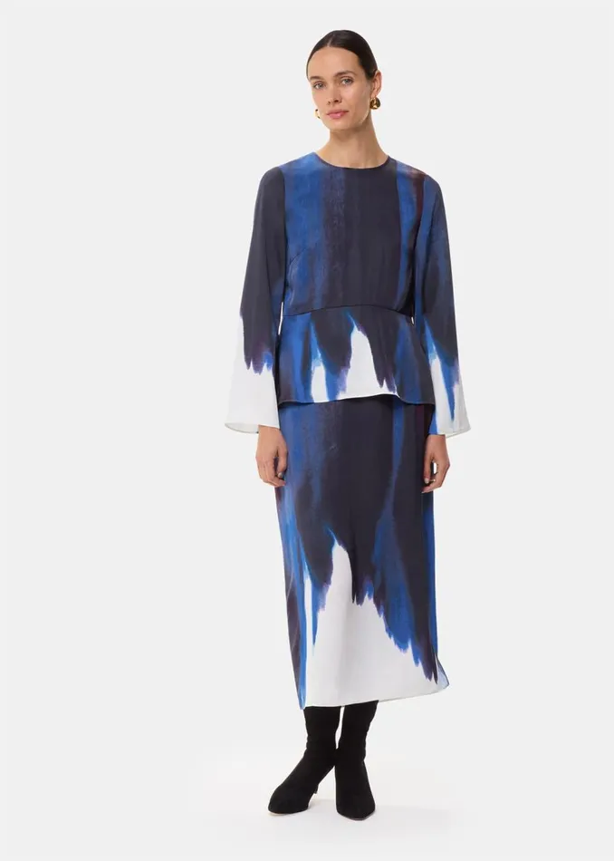 Whistles Tops Multicolour Ice Dye Print Top 8211 Women