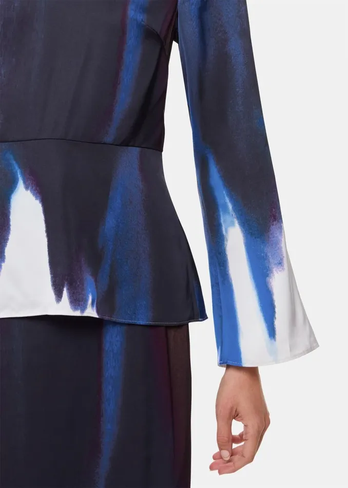 Whistles Tops Multicolour Ice Dye Print Top 8211 Women