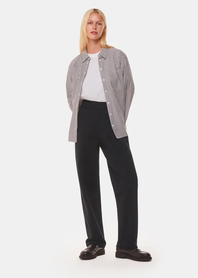 Whistles Trousers Black Ultimate Straight Leg Jogger 8211 Women
