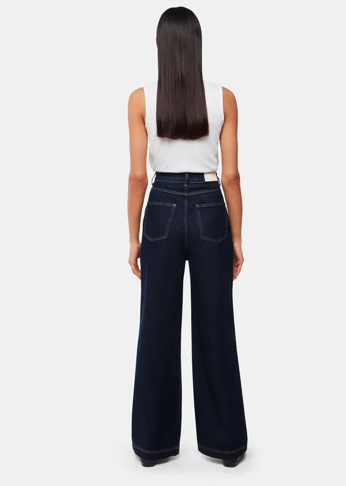 Whistles Trousers Dark Denim Authentic Raya Straight Jean 8211 Women