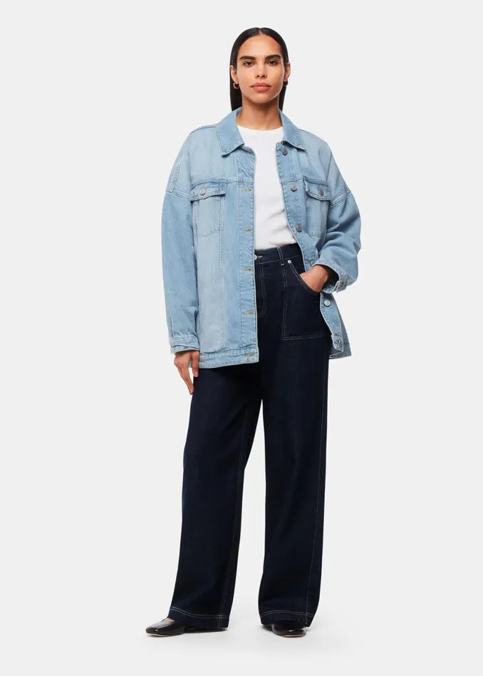 Whistles Trousers Dark Denim Authentic Raya Straight Jean 8211 Women