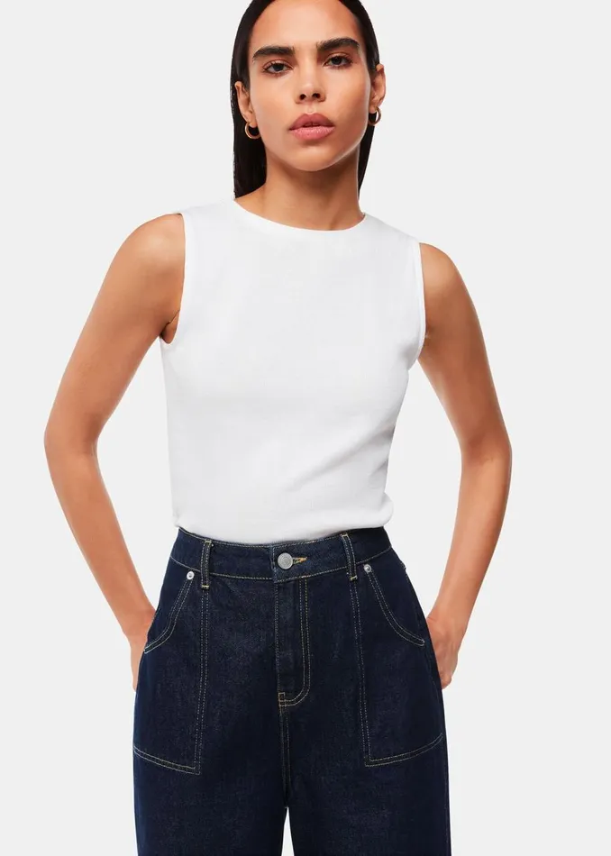 Whistles Trousers Dark Denim Authentic Raya Straight Jean 8211 Women