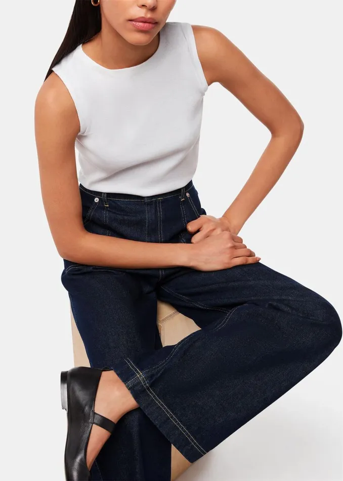 Whistles Trousers Dark Denim Authentic Raya Straight Jean 8211 Women