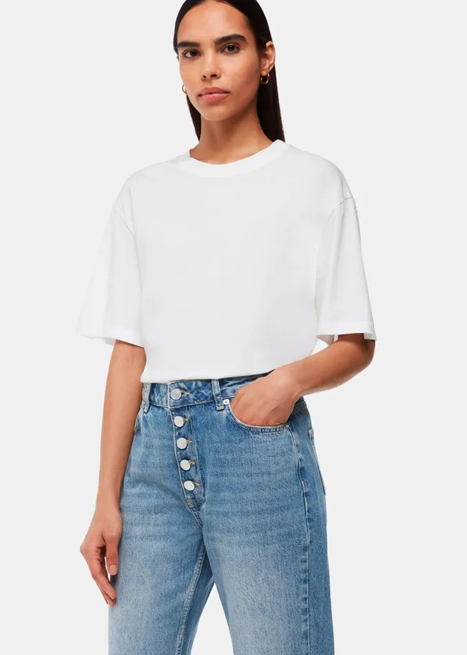 Whistles Trousers Denim Authentic Hollie Button Jean 8211 Women