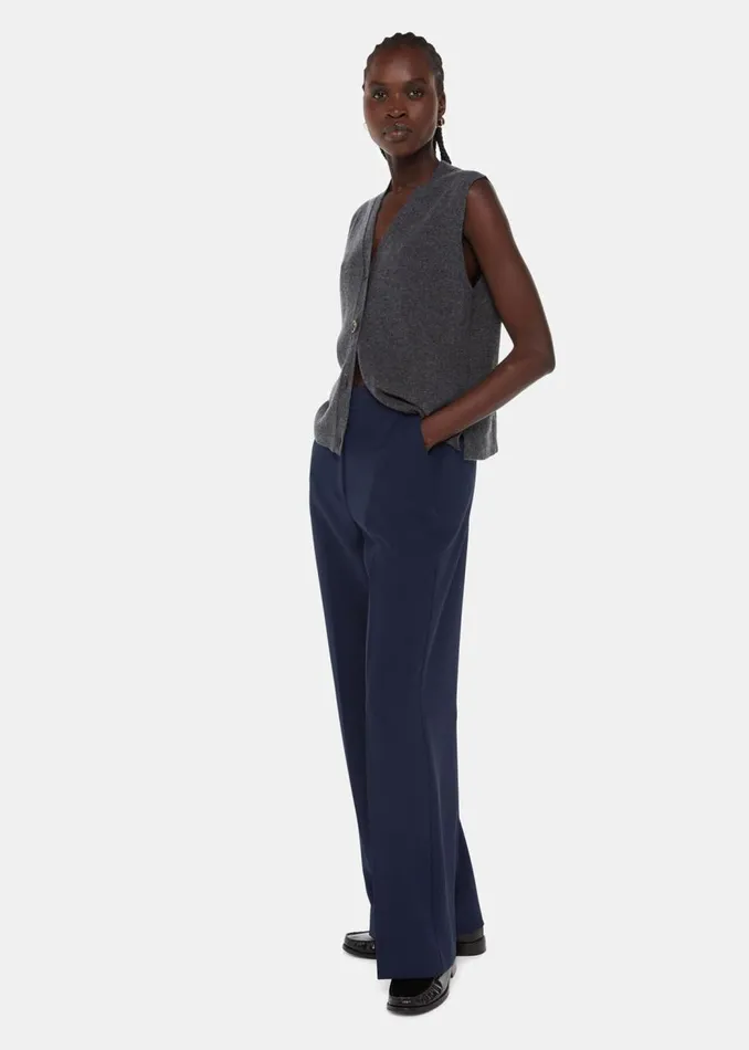 Whistles Trousers Navy Ultimate Full Length Trouser 8211 Women