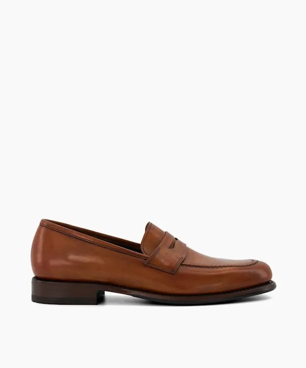 Wiggins Tan Loake Calf Leather Loafer Dune London Brown Men Dune London Smart Shoes