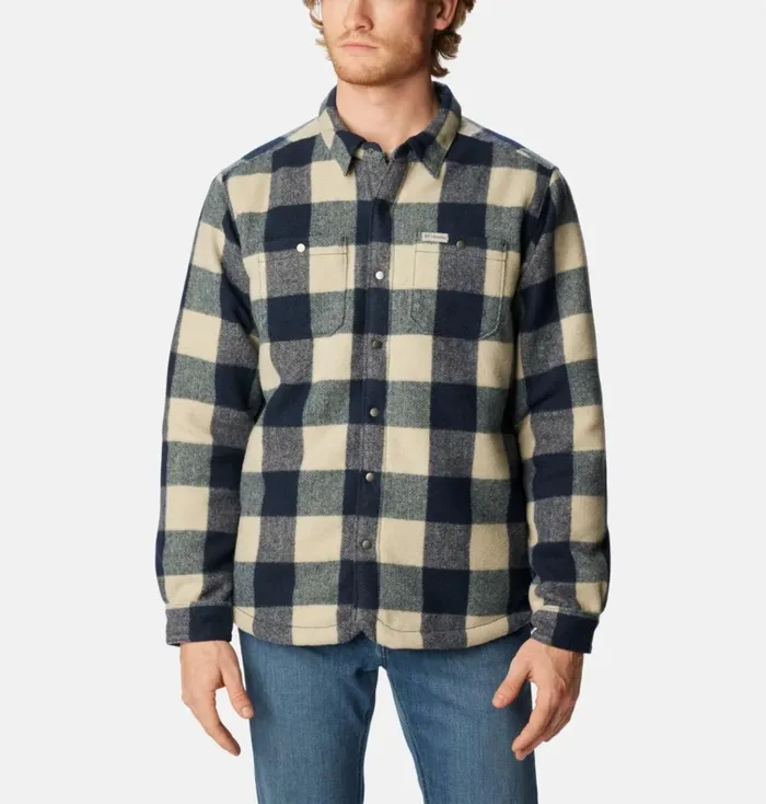 Windward II Shirt Jacket Dark Mountain Dimensional Buffalo Mens Columbia Sportswear Long Sleeve Windward II Shirt Jacket Dark Mountain Dimensional Buffalo Mens Columbia Sportswear Long Sleeve