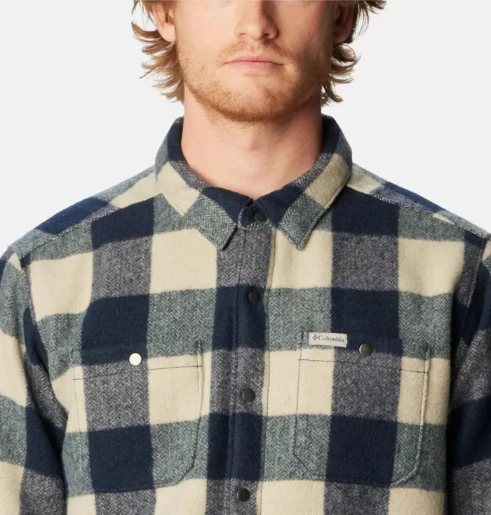 Windward II Shirt Jacket Dark Mountain Dimensional Buffalo Mens Columbia Sportswear Long Sleeve Windward II Shirt Jacket Dark Mountain Dimensional Buffalo Mens Columbia Sportswear Long Sleeve