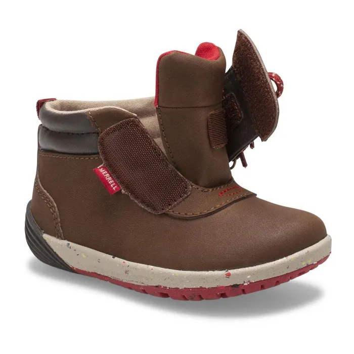 Winter Boots Kids Merrell Little Bare Steps Boot 20 Brown Suede