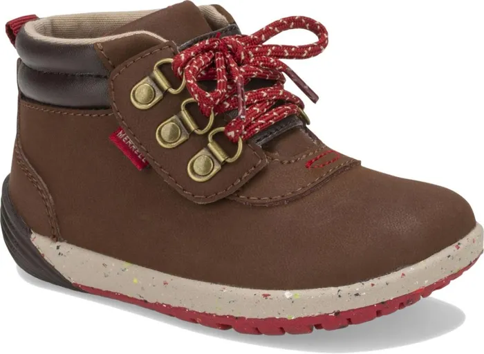 Winter Boots Kids Merrell Little Bare Steps Boot 20 Brown Suede